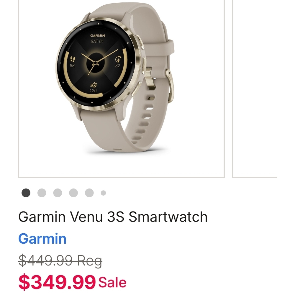Garmin Venu 3S Smartwatch - Gold and Cream Like New With Box GPS